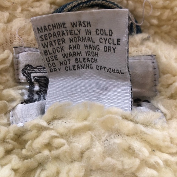 Vintage Masterpiece Apparel Denim Jacket Sherpa Lining Trucker Jean Jacket XL - Picture 10 of 12